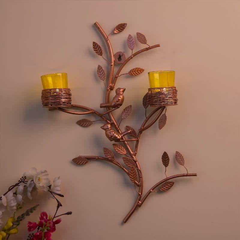 Cuprum Stem Candle Holder Votive - Yellow