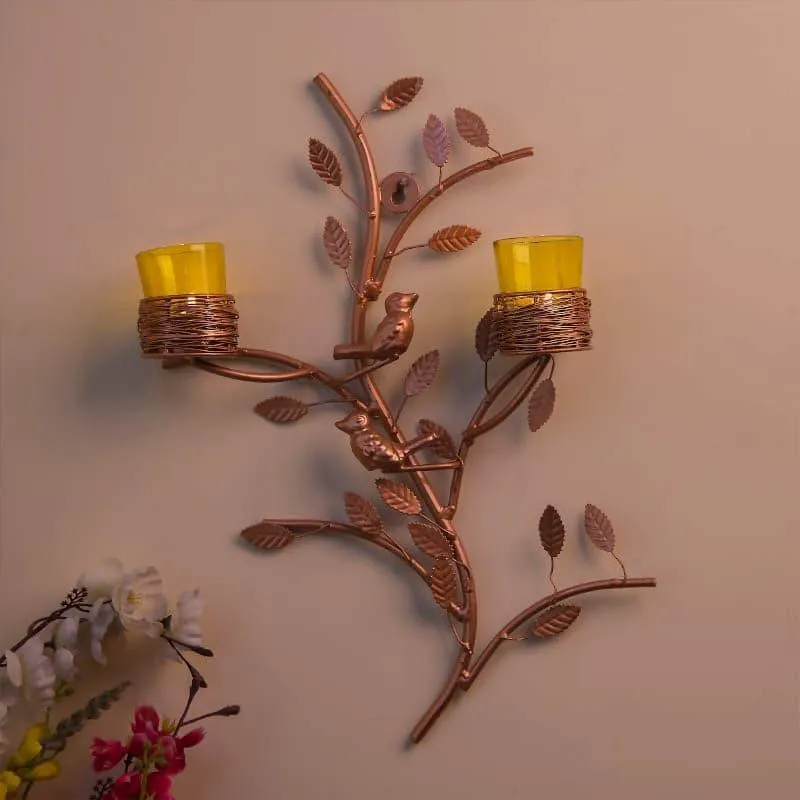 Cuprum Stem Candle Holder Votive - Yellow media 1