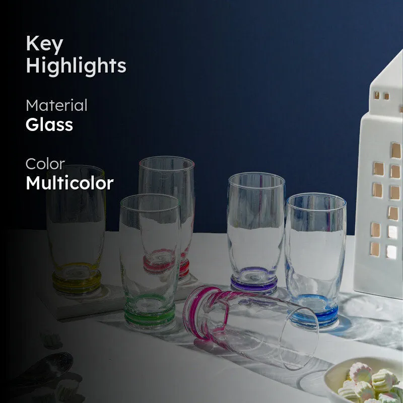 Luminarc Cortina Glass with Multicolor Base (330 mL) - Set Of Six media 2