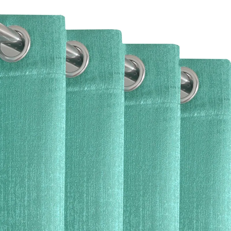 Saral Home Auriel Blackout Curtain (Teal) - Set Of Two media 4