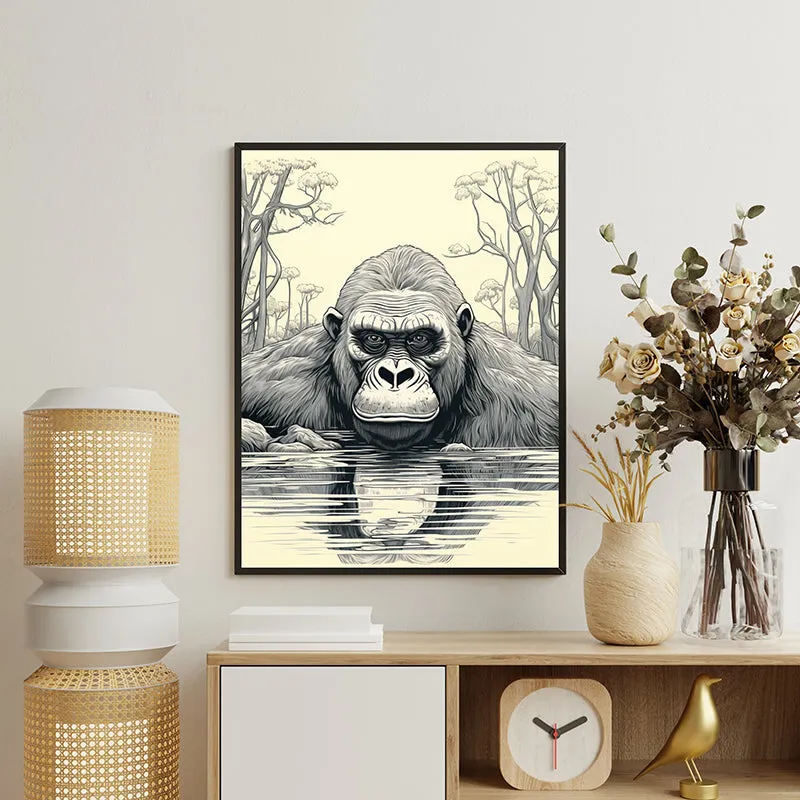 Gorilla Gaze Canvas Wall Art media 3