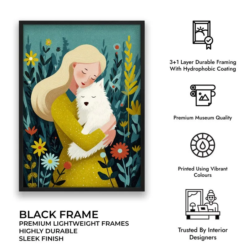 Floral Fidelity Canvas Wall Painting - Black Frame media 9