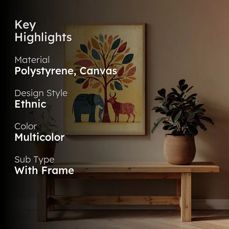 Vanira Canvas Wall Painting With Brown Frame media 2