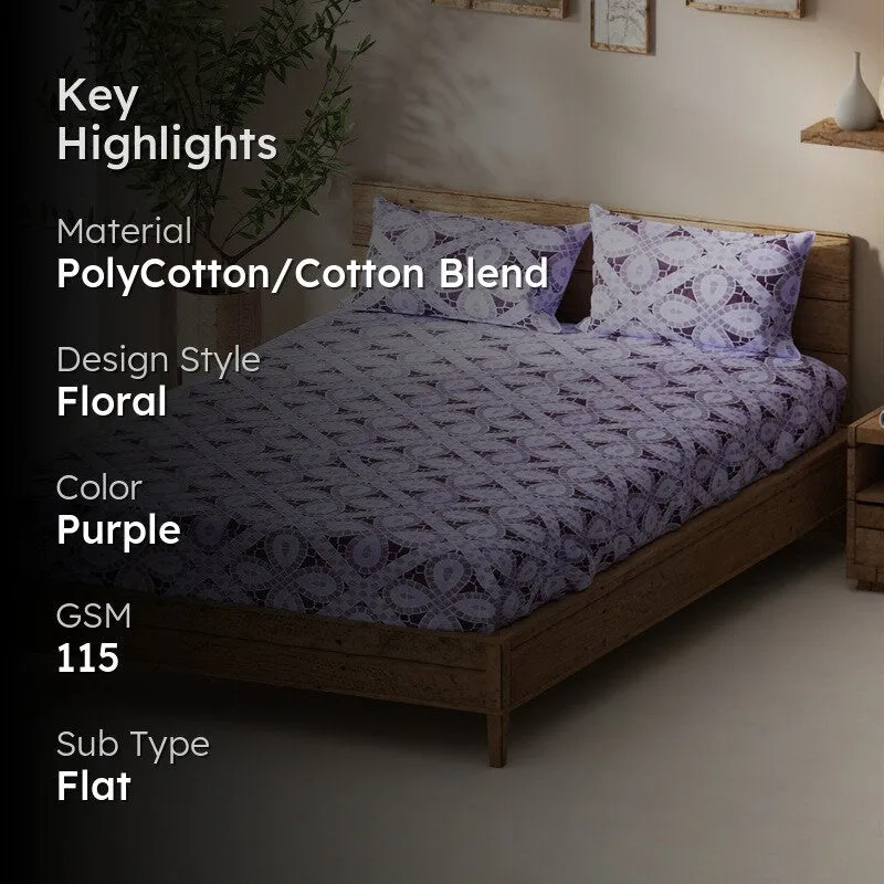 Ylven Bedsheet (Purple) - 115 GSM media 2