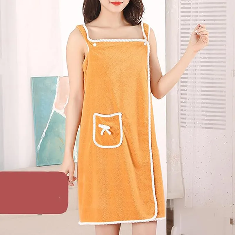 Velvessa Microfiber Bath Wrap - Mustard Yellow media 4