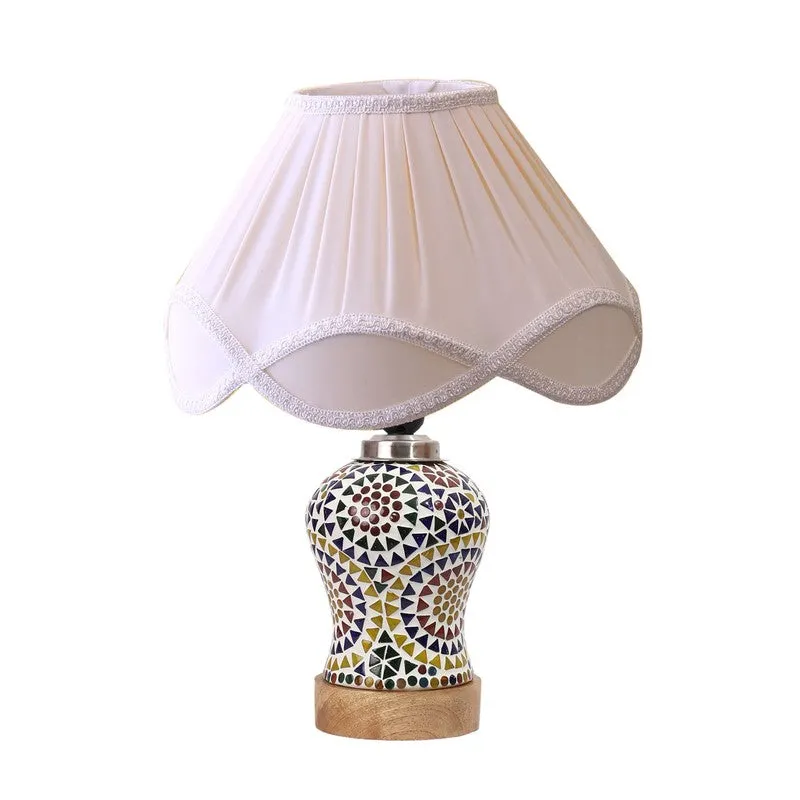 Averon Arc Pleated Wooden Table Lamp - Multicolor media 5