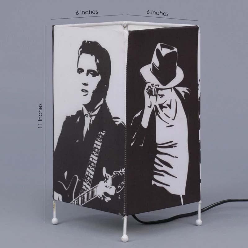 The Icons Fabric Table Lamp - Black,White media 6