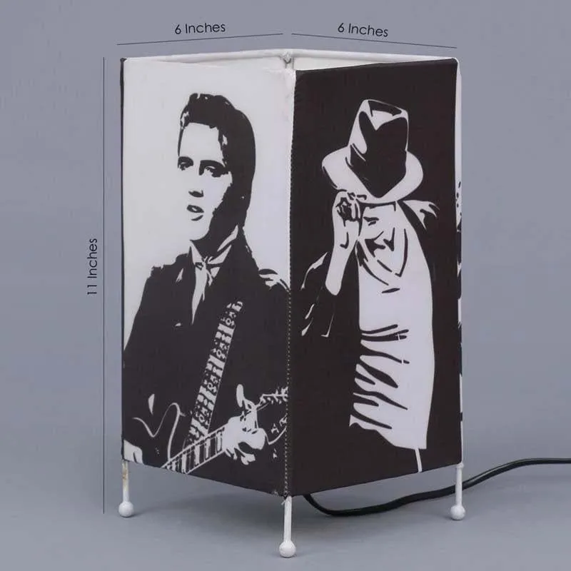The Icons Fabric Table Lamp - Black,White media 6