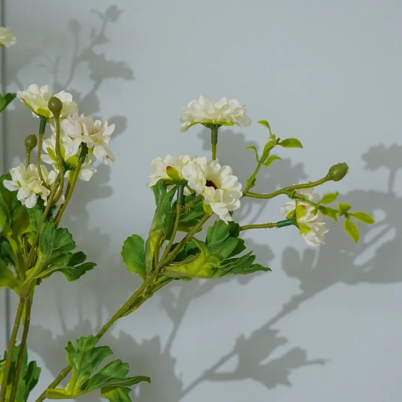 Faux White Daisy Flower Stick (28 CM) - Set Of Two media 4