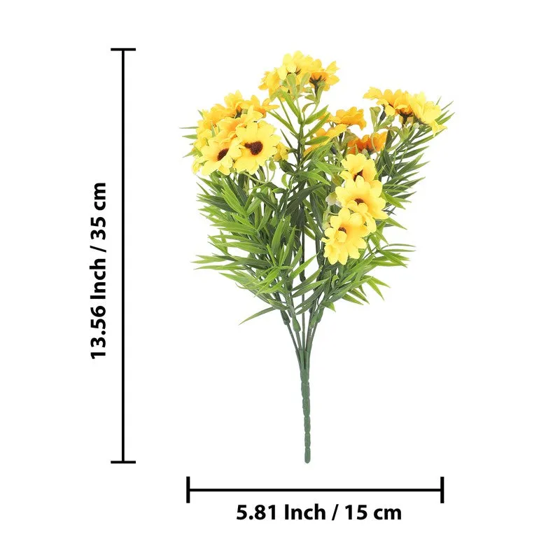 Auraflora Sunflower Arificial Flower(Yellow) - Set Of Two media 8