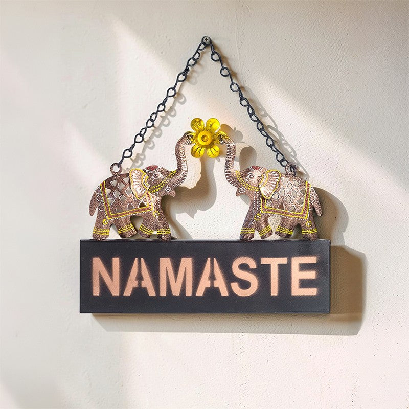 Namaste Gaja Wooden Wall Accent media 6