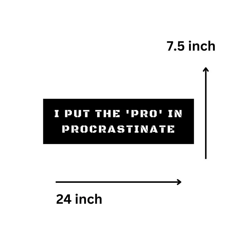 I Put The 'Pro' In Procrastinate Iron Wall Accent media 5