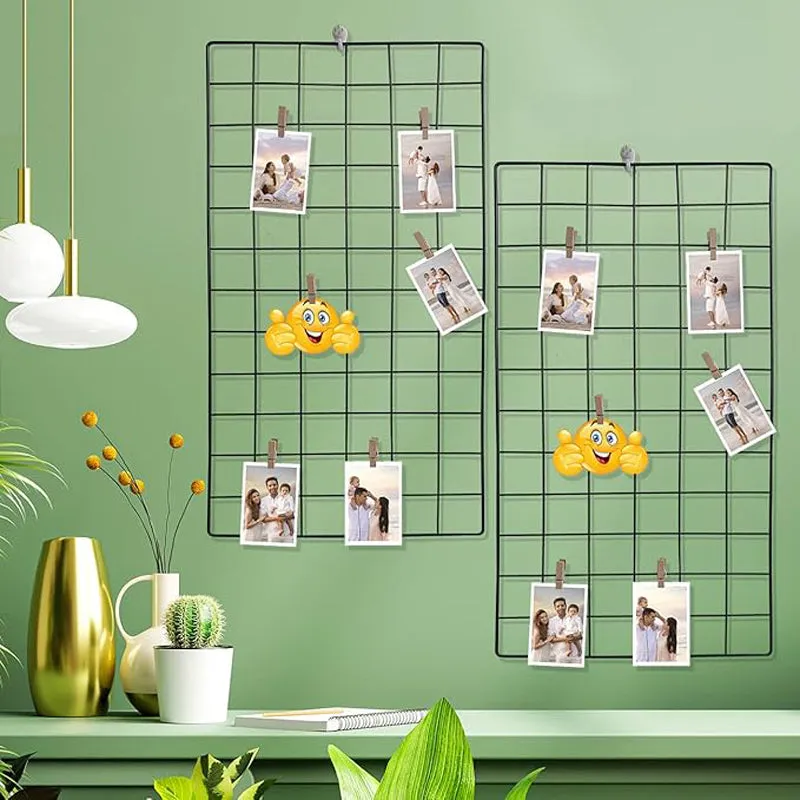 Gridi Metal Photo Frame (Black) - Set Of Two media 1