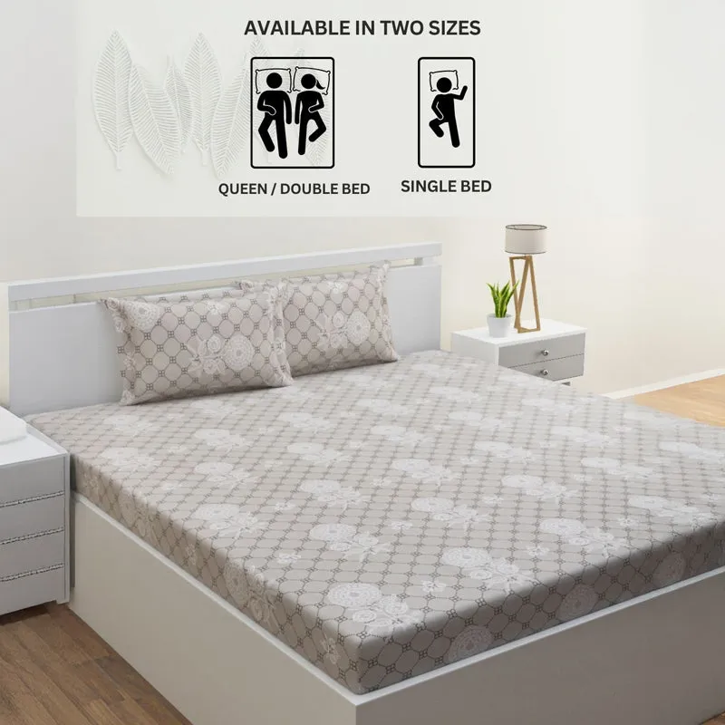 Tender Touch Cotton Bedsheet (Taupe) - 144 TC media 11