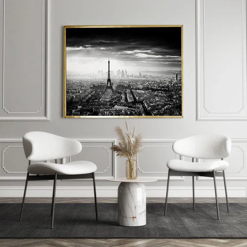 Paris In Camera Film Canvas Wall Painting - Black Frame media 5