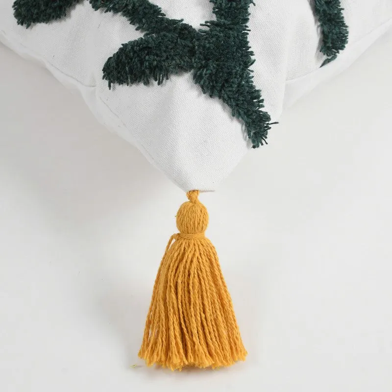 Sunflower Garden Tufted Cotton Cushion Cover - Set Of Two media 6
