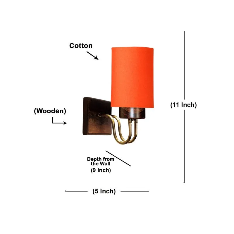 Gilded Arch Cotton Wall Lamp - Orange media 7
