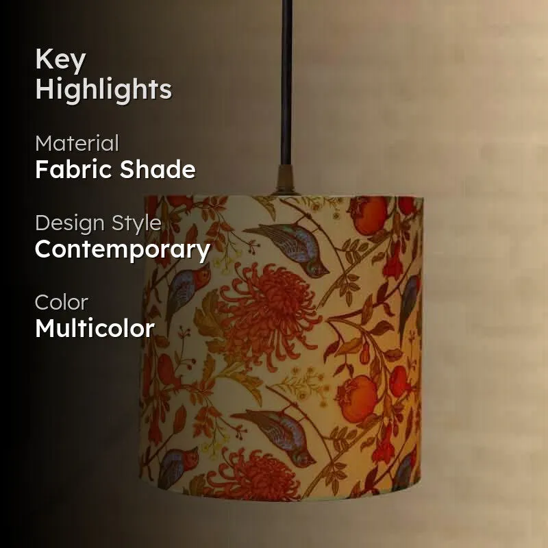 Amber Fabric Ceiling Lamp media 2