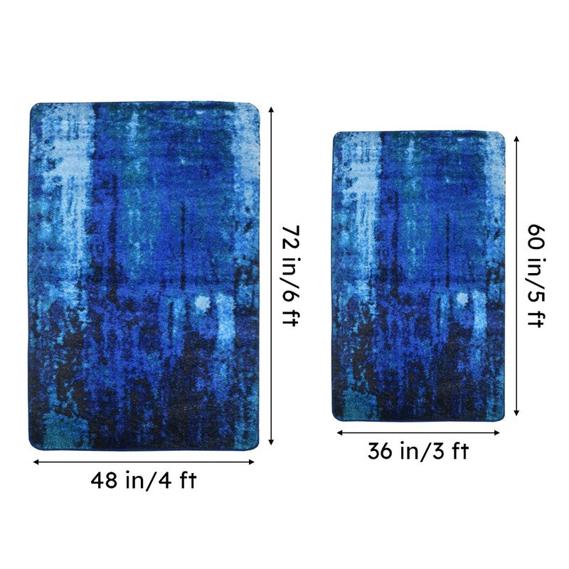 Baird Abstract Micro Fiber Area Rug - Blue media 7