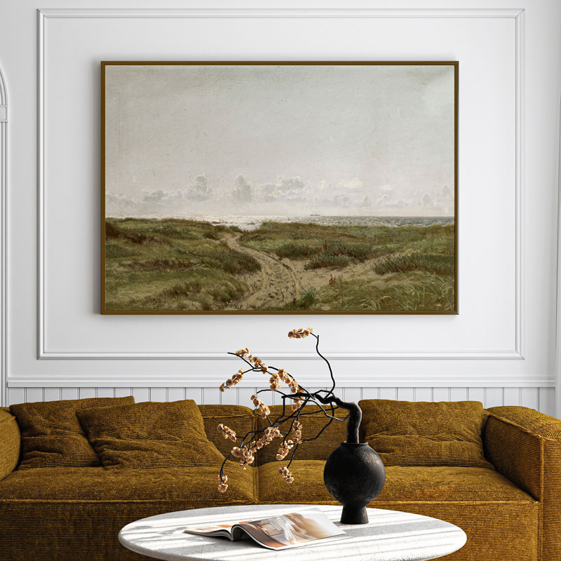 Rustic Moors Wood Wall Art With Frame - Black