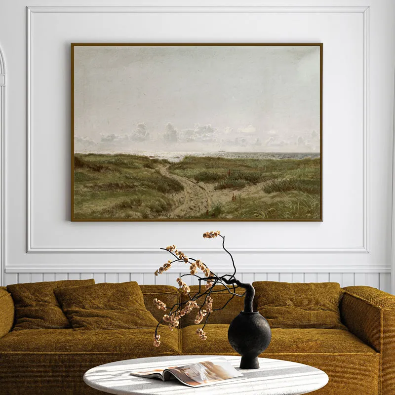 Rustic Moors Wood Wall Art With Frame - Black media 1