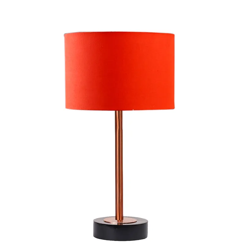 Cotin I Rodin Wooden Table Lamp - Orange,Copper,Black media 4