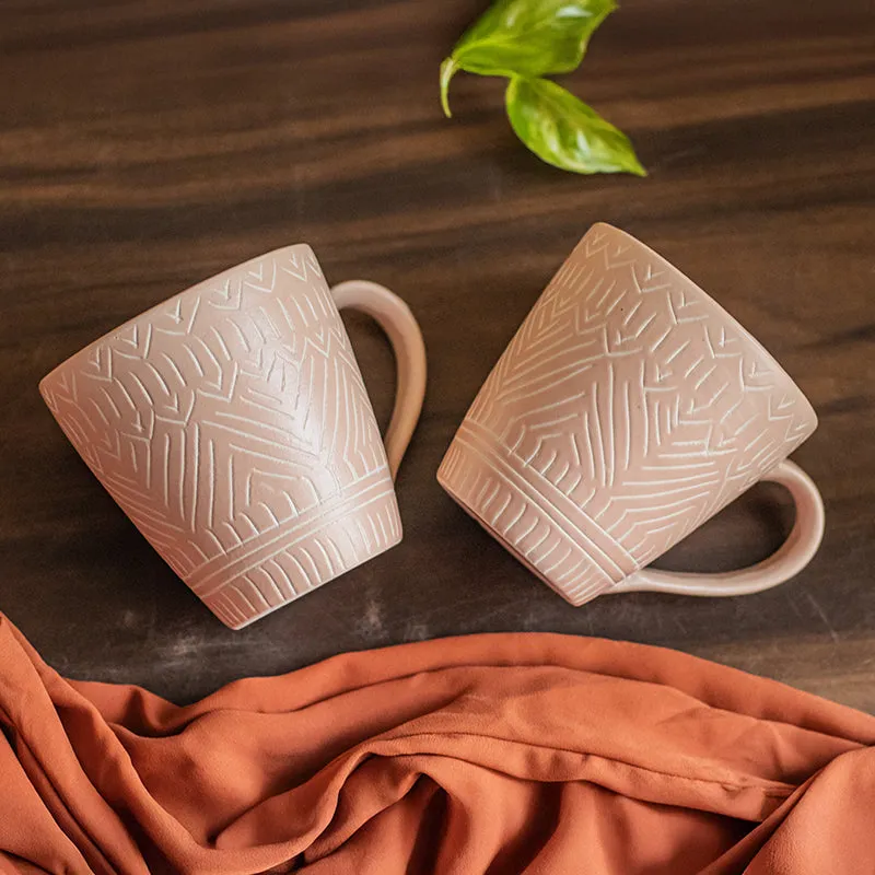 Boho Ceramic Coffee Ceramic Coffee Mug (330 mL) media 4