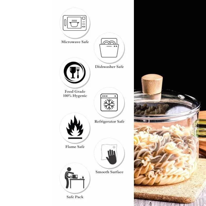 Nemo Glass Cooking Pot with Lid - 1600 mL media 7