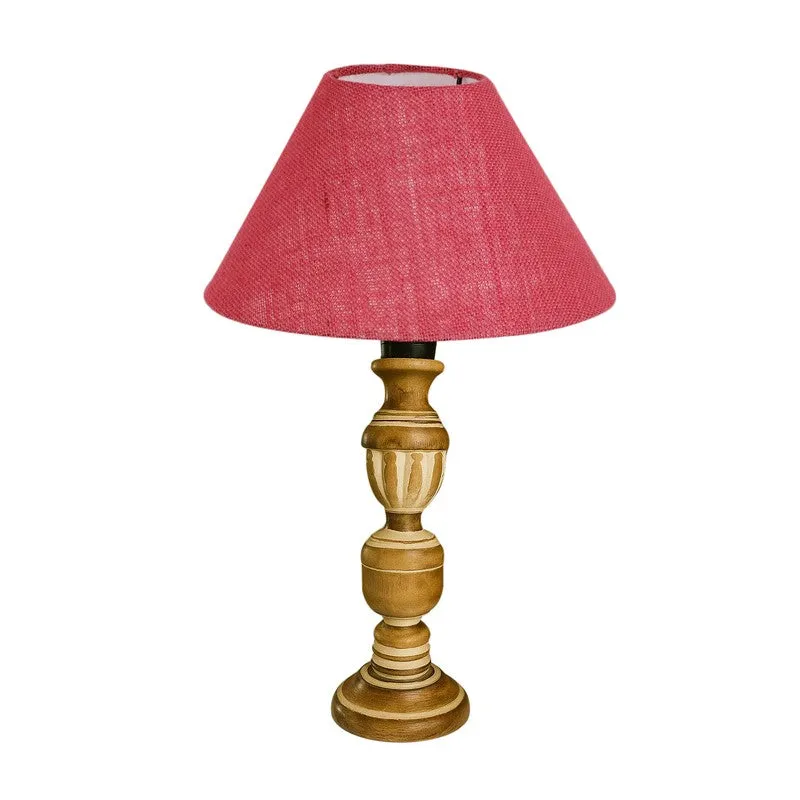 Zenrae Drift Wooden Table Lamp - Pink media 5