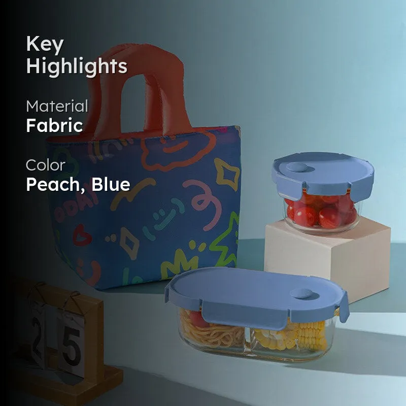 Leakproof Lunch Bag - Peach, Blue media 2