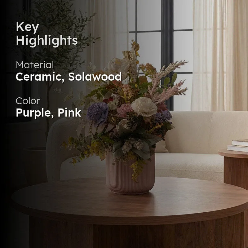 Mirma Solawood Flower Bunch In Ceramic Pot media 2