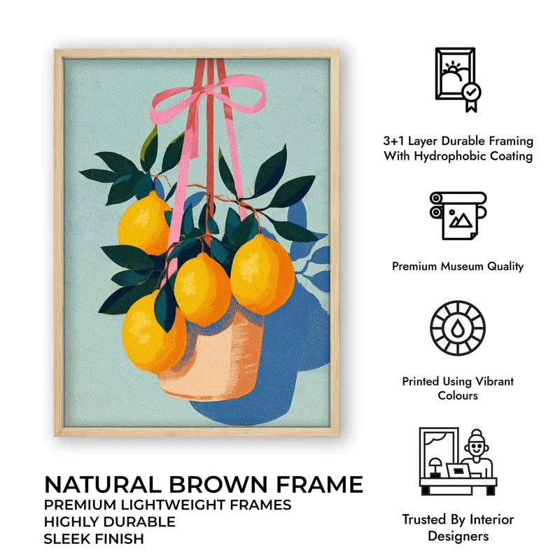 Florena Canvas Wall Painting With Brown Frame media 10