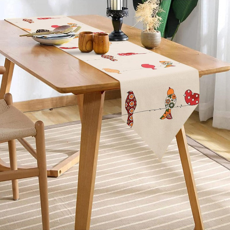 Urban Space Humming Bird Cotton Table Runner - 8 Seater