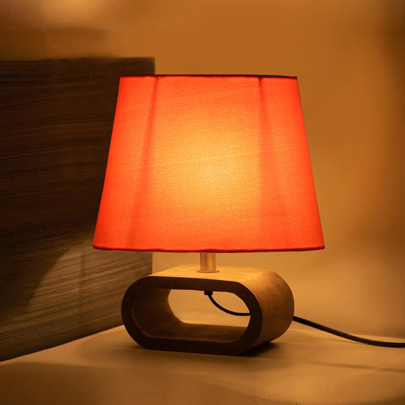 Adagio Wooden Table Lamp - Orange,Brown