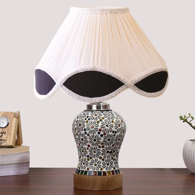 Santora Arc Pleated Wooden Table Lamp - Multicolor media 4