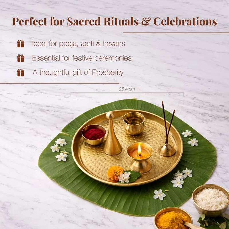 Swarn Aarati Brass Puja Thali media 6