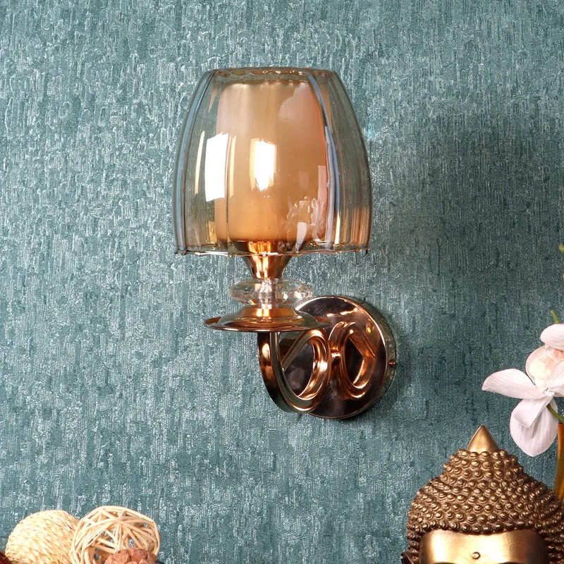Glo Iron Wall Lamp With Glass Shade media 3