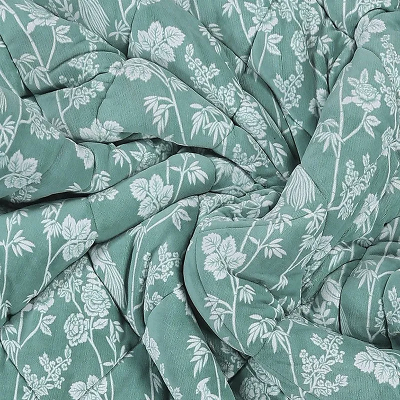 Monte Carlo Floral Bliss Comforter (Green)- 1114 GSM media 5