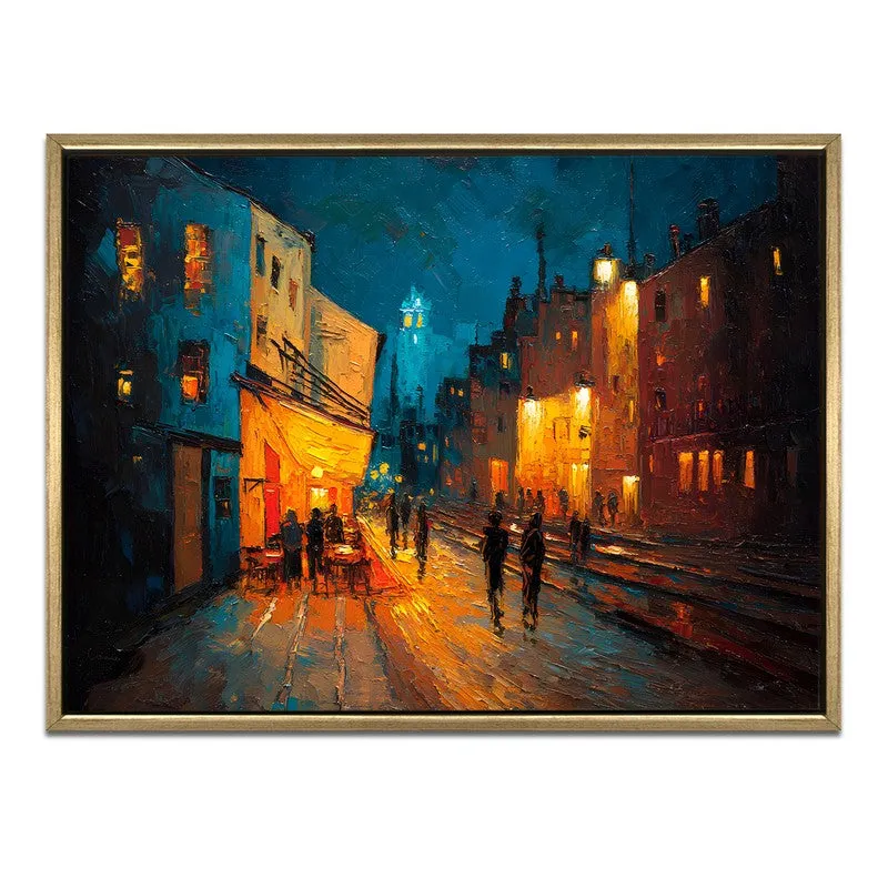 Starry Streetway Canvas Wall Painting With Frame media 3