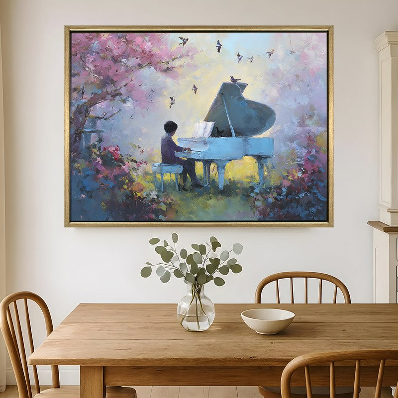 Spring Serenade Canvas Wall Painting With Frame