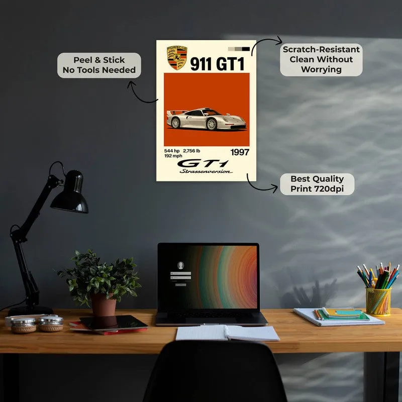 Porsche Powerhouse Wall Poster - Beige media 6