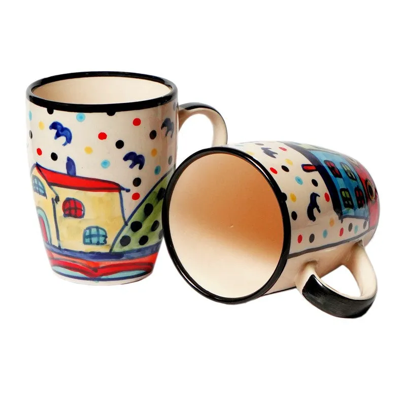 Ceramic Ceramic Coffee Mug (270 mL Each,Multicolor) - Set Of Two media 5