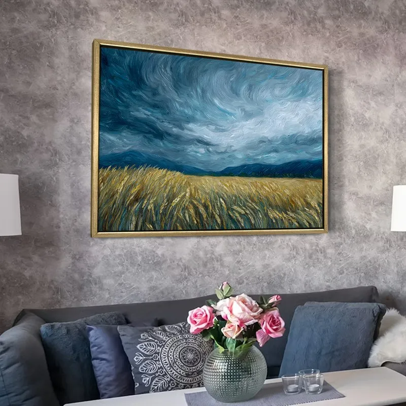 Grainland Glory Canvas Wall Painting With Frame media 6