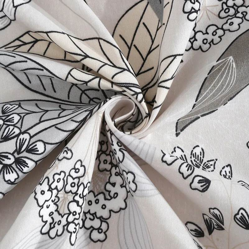 Flora & Freehand Floral Bedsheet - 130 GSM media 5