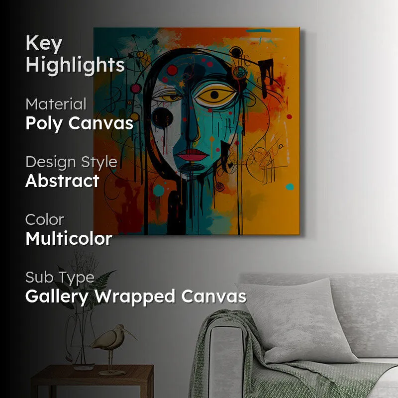 Woman Abstract Poly Canvas Wall Painting media 2