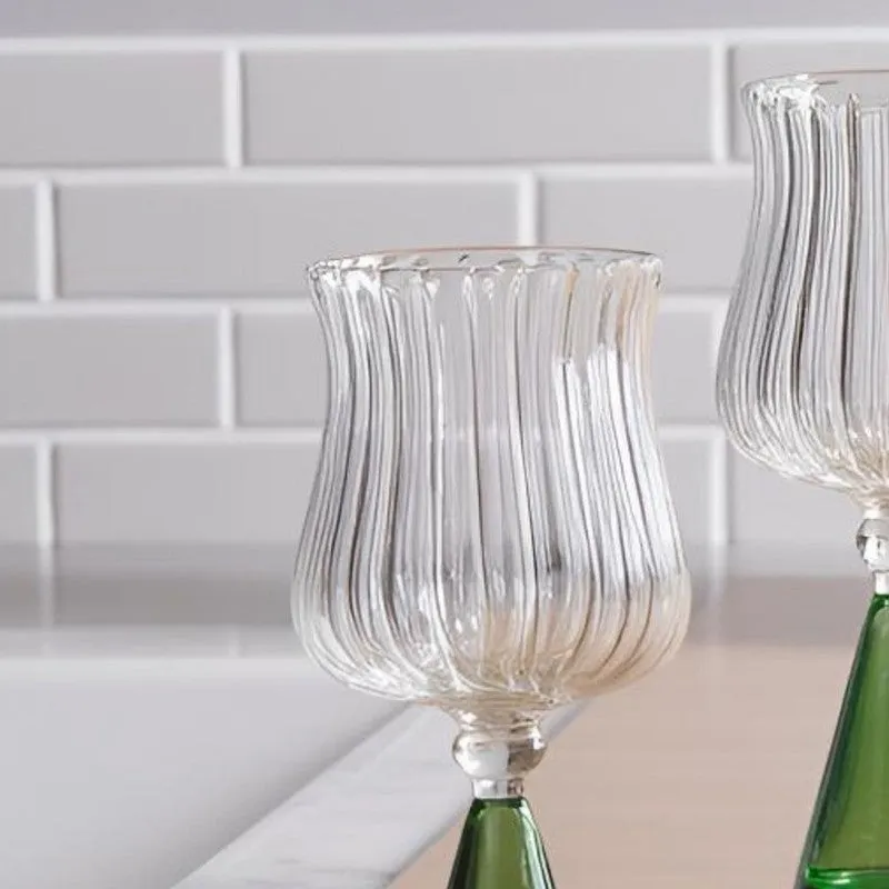 Midnight Indigo Goblet Glasses(260 mL) - Set Of Two media 3