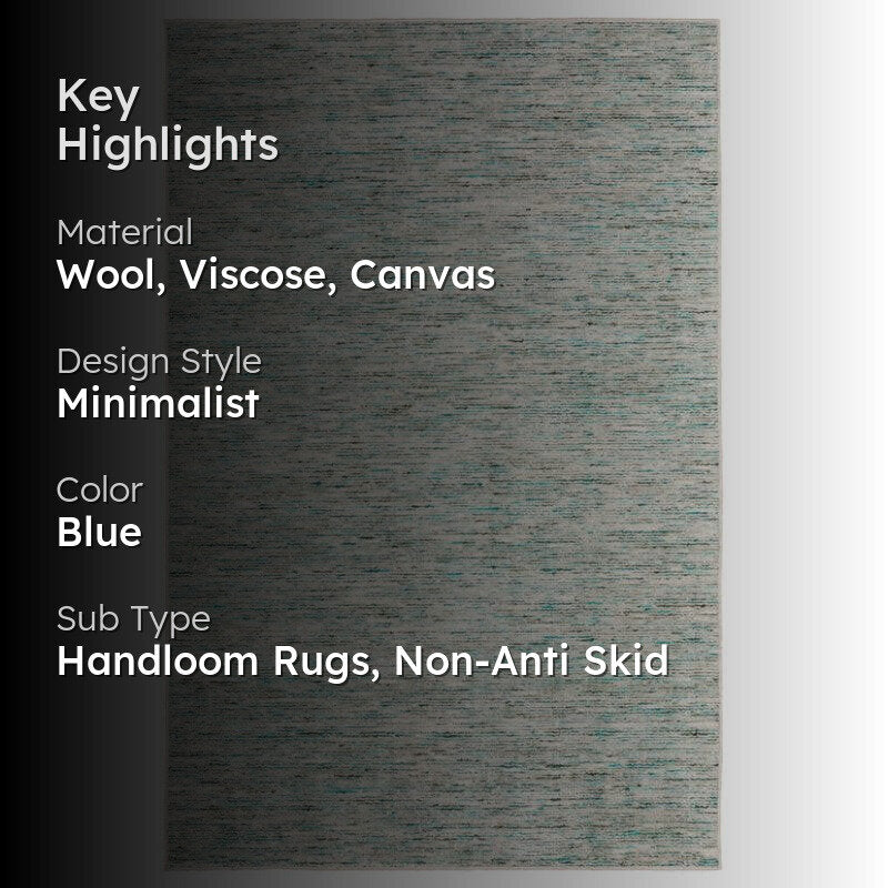 Heritage Hand Loomed Wool Rug - Sea Blue media 2