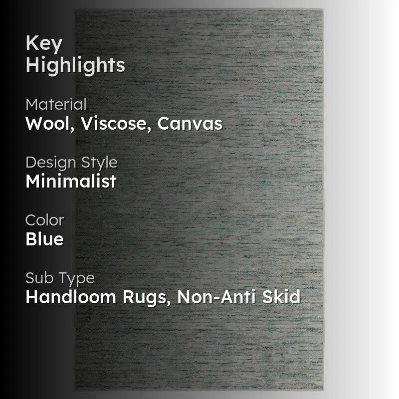Heritage Hand Loomed Wool Rug - Sea Blue media 2