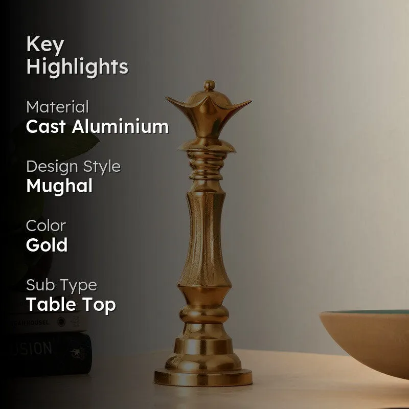 Elegant Queen Chess Piece- Gold media 2