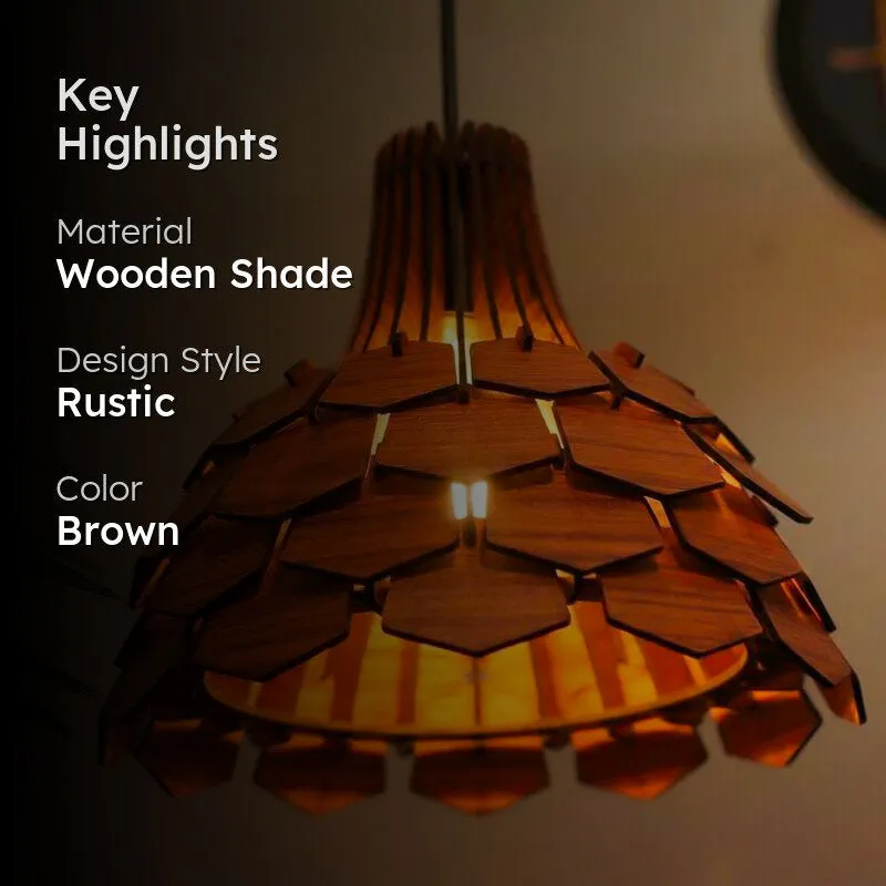 Bright Ideas Wooden Ceiling Lamp media 2